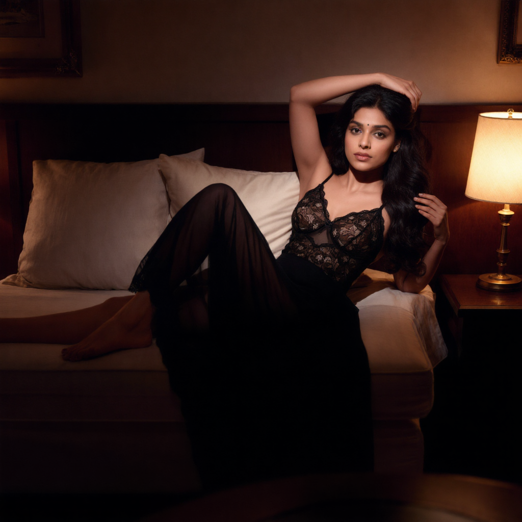 BOLDQUEEN Plus-Size Black Lace Babydoll